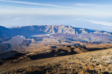 Blick auf den Vulkan El Teide, Teide-Nationalpark, UNESCO-Weltkulturerbe, Teneriffa, Kanarische Inseln, Spanien, Atlantik, Europa - RHPLF06310