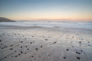 Sunrise at Traigh Eais, Barra, Outer Hebrides, Scotland, United Kingdom, Europe - RHPLF06483