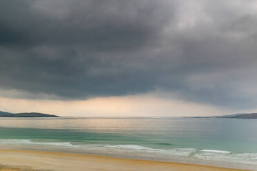 Luskentyre Beach, West Harris, with Taransay in the far distance, Outer Hebrides, Scotland, United Kingdom, Europe - RHPLF06522