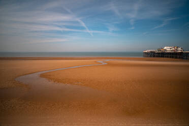 Northern Victorian Pier, Blackpool Beach, Blackpool, Lancashire, England, Vereinigtes Königreich, Europa - RHPLF06574