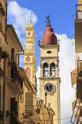 Glockenturm der Kirche St. Spyridion, Altstadt, Korfu-Stadt, UNESCO-Weltkulturerbe, Korfu, Ionische Inseln, Griechische Inseln, Griechenland, Europa - RHPLF06811