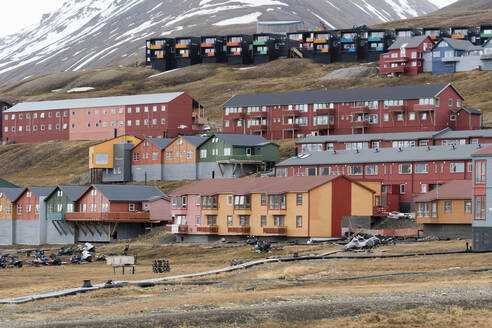 Longyearbyen, Spitzbergen, Svalbard Inseln, Arktis, Norwegen, Europa - RHPLF06851