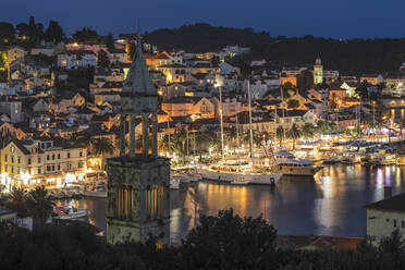 Blick von der Kirche Sveti Marko auf Hvar, Insel Hvar, Dalmatien, Kroatien, Europa - RHPLF06931