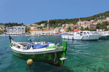 Fishing boats at the port, Hvar, Hvar Island, Dalmatia, Croatia, Europe - RHPLF06932