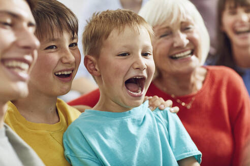 Three generations family having fun at home - MCF00246