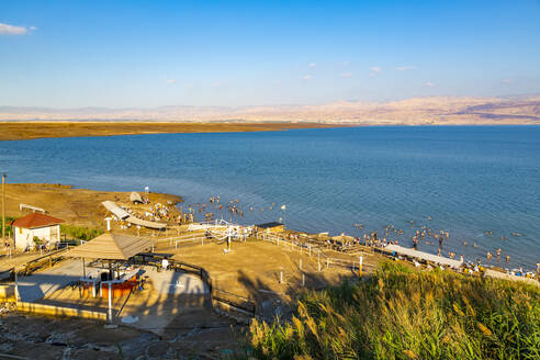 Blick auf das Tote Meer am Strand von Kalia, Israel, Naher Osten - RHPLF07063