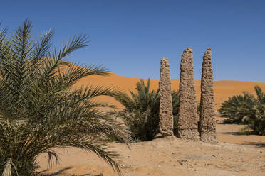 Altes Oasenschild, Beni Abbes, Sahara, Algerien, Nordafrika, Afrika - RHPLF07089