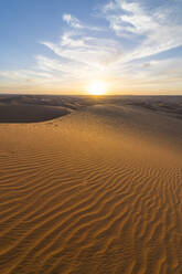 Sunset in the giant sand dunes of the Sahara Desert, Timimoun, western Algeria, North Africa, Africa - RHPLF07119