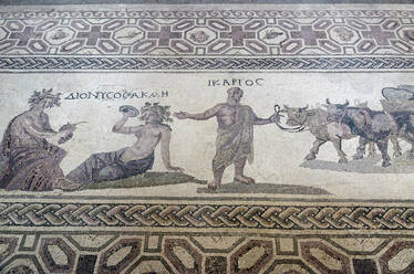 Römische Mosaikböden im Archäologischen Park von Paphos, UNESCO-Weltkulturerbe, Paphos, Zypern, Europa - RHPLF07256