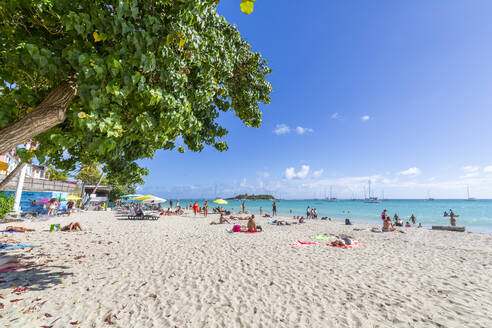 Blick auf den Phare Du Gosier vom Strand La Datcha, Pointe-a-Pitre, Guadeloupe, Französische Antillen, Westindien, Karibik, Mittelamerika - RHPLF07272