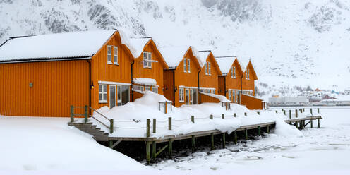 Rorbuer Hütten, rorbu, Ballstad, Lofoten, Nordland, Norwegen, Europa - RHPLF07317