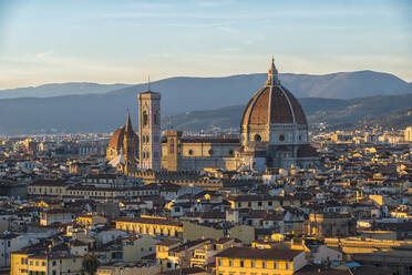 Sonnenuntergang an der Kathedrale Santa Maria del Fiore (Duomo), UNESCO-Weltkulturerbe, Florenz, Toskana, Italien, Europa - RHPLF07885