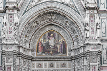 Detail of Santa Maria del Fiore cathedral at sunrise, UNESCO World Heritage Site, Florence, Tuscany, Italy, Europe - RHPLF07889