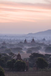 View of Temples at dawn, Bagan (Pagan), Mandalay Region, Myanmar (Burma), Asia - RHPLF07921