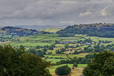 View to the North from triangulation point, Cartmel Fell, South Lakeland, Cumbria, England, United Kingdom, Europe - RHPLF08041