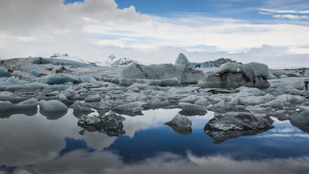 Icebergs in Jokulsarlon Glacier Lagoon, Iceland, Polar Regions - RHPLF08109