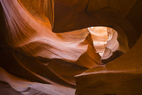 Lights and shadows at Lower Antelope Canyon, Navajo Tribal Park, Arizona, United States of America, North America - RHPLF08177