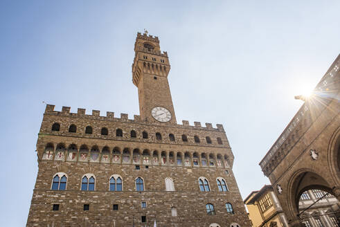 Palazzo Vecchio, Piazza della Signoria, UNESCO-Weltkulturerbe, Florenz, Toskana, Italien, Europa - RHPLF08335