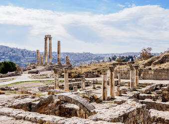 Ruinen des Herkules-Tempels, Zitadelle von Amman, Gouvernement Amman, Jordanien, Naher Osten - RHPLF08394