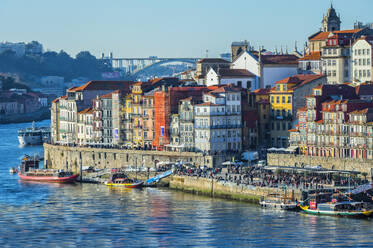 Douro-Fluss und Ribeira-Viertel, UNESCO-Welterbe, Porto, Portugal, Europa - RHPLF08458