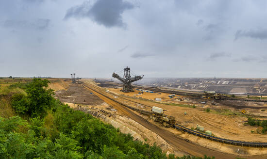 Panoramablick über den Braunkohletagebau Garzweiler, Deutschland - FRF00868