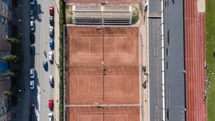 Luftaufnahme der Tennisplätze - JOHF00068