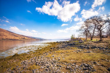 Scenic view of Loch Eil against sky, Highlands, Scotland, UK - SMAF01447