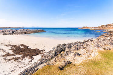 Blick auf den Smirisary Beach gegen den Himmel, Lochaber, Schottland, UK - SMAF01468