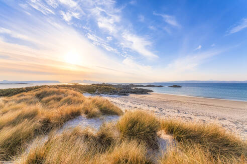 Blick auf den Camusdarach Beach gegen den Himmel, Lochaber, Schottland, UK - SMAF01470