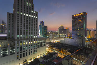 Elevated view of city skyline, Bangkok, Thailand, Southeast Asia, Asia - RHPLF08606