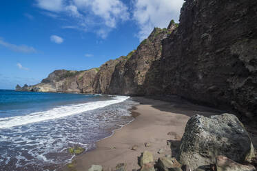 Schöner Well's Bay Sandstrand in Saba, Niederländische Antillen, Westindien, Karibik, Mittelamerika - RHPLF08634