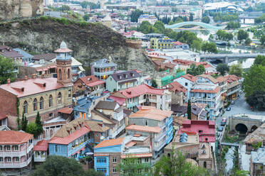 Blick über Tiflis in der Morgendämmerung, Georgien, Kaukasus, Asien - RHPLF08702