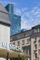 Außenansicht des MENSCH-Gebäudes in der Stadt, Frankfurt, Hessen, Deutschland - WDF05477