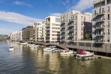 Residential buildings by River Main, Frankfurt, Hesse, Germany - WDF05485