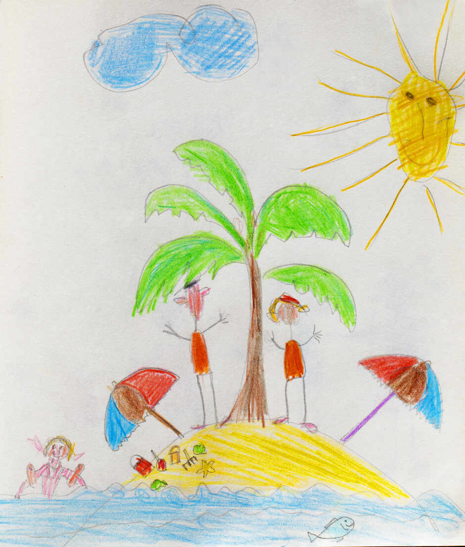 How To Draw A Beach For Kids, Step by Step, Drawing Guide, by Dawn -  DragoArt