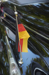 German flag at vintage car, Adenauer Mercedes 300 - BSCF00612