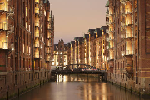 Wandrahmsfleet, Speicherstadt, Hamburg, Hansestadt, Deutschland, Europa, lizenzfreies Stockfoto