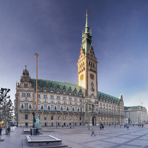 Rathaus am Rathausmarkt, Hamburg, Hansestadt, Deutschland, Europa, lizenzfreies Stockfoto