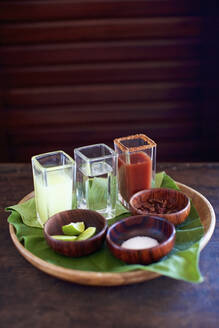 Gourmet-Tequila-Shots auf dem Tablett - FSIF04360