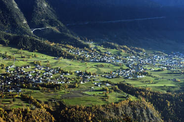 Dorf Termen bei Brig, Wallis, Schweizer Alpen, Schweiz, Europa - RHPLF08935