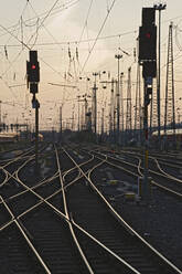 Tracks at main station, Frankfurt, Hesse, Germany, Europe - RHPLF08985