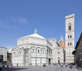 Der Komplex des Doms von Florenz mit dem alten Baptisterium, Giottos Campanile und Brunelleschis Kuppel, Florenz, UNESCO-Weltkulturerbe, Toskana, Italien, Europa - RHPLF09018