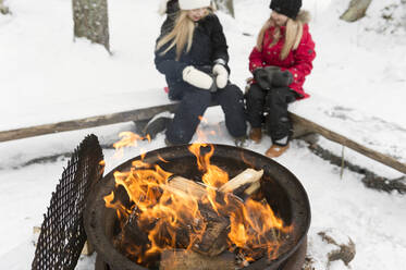 Having barbecue at winter - JOHF00262