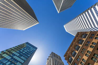 Tower buildings, worm's-eye view, San Francisco, California, United States of America, North America - RHPLF09280