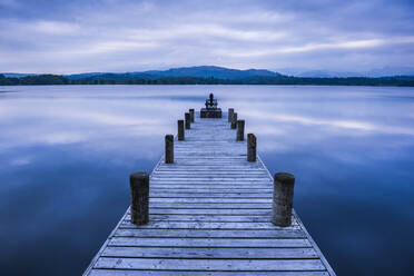 Windermere Jetty at sunrise, Lake District National Park, UNESCO World Heritage Site, Cumbria, England, United Kingdom, Europe - RHPLF09394