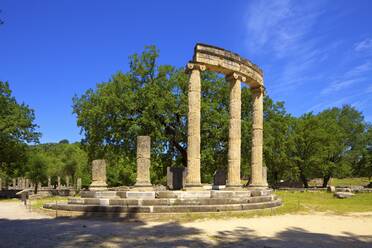 Das Philippeion, Olympia, UNESCO-Weltkulturerbe, Arkadien, Peloponnes, Griechenland, Europa - RHPLF09530