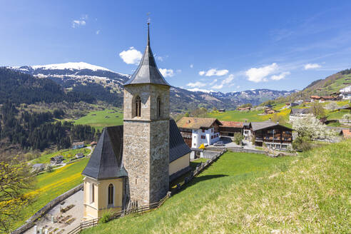 Kirche von Luzein, Region Prattigau-Davos, Kanton Graubünden, Schweiz, Europa - RHPLF09550
