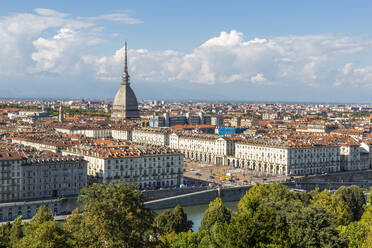 Blick auf Turin von Santa Maria del Monte dei Cappuccini, Turin, Piemont, Italien, Europa - RHPLF09647