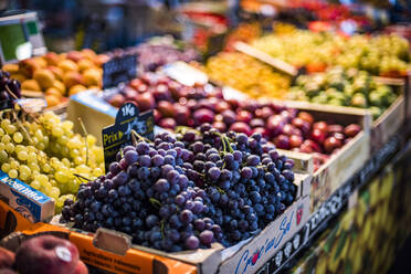 Marche Provencal, the covered market in Antibes, Provence-Alpes-Cote d'Azur, French Riviera, France, Mediterranean, Europe - RHPLF09682