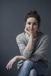 Portrait of pensive young woman - KNSF06581